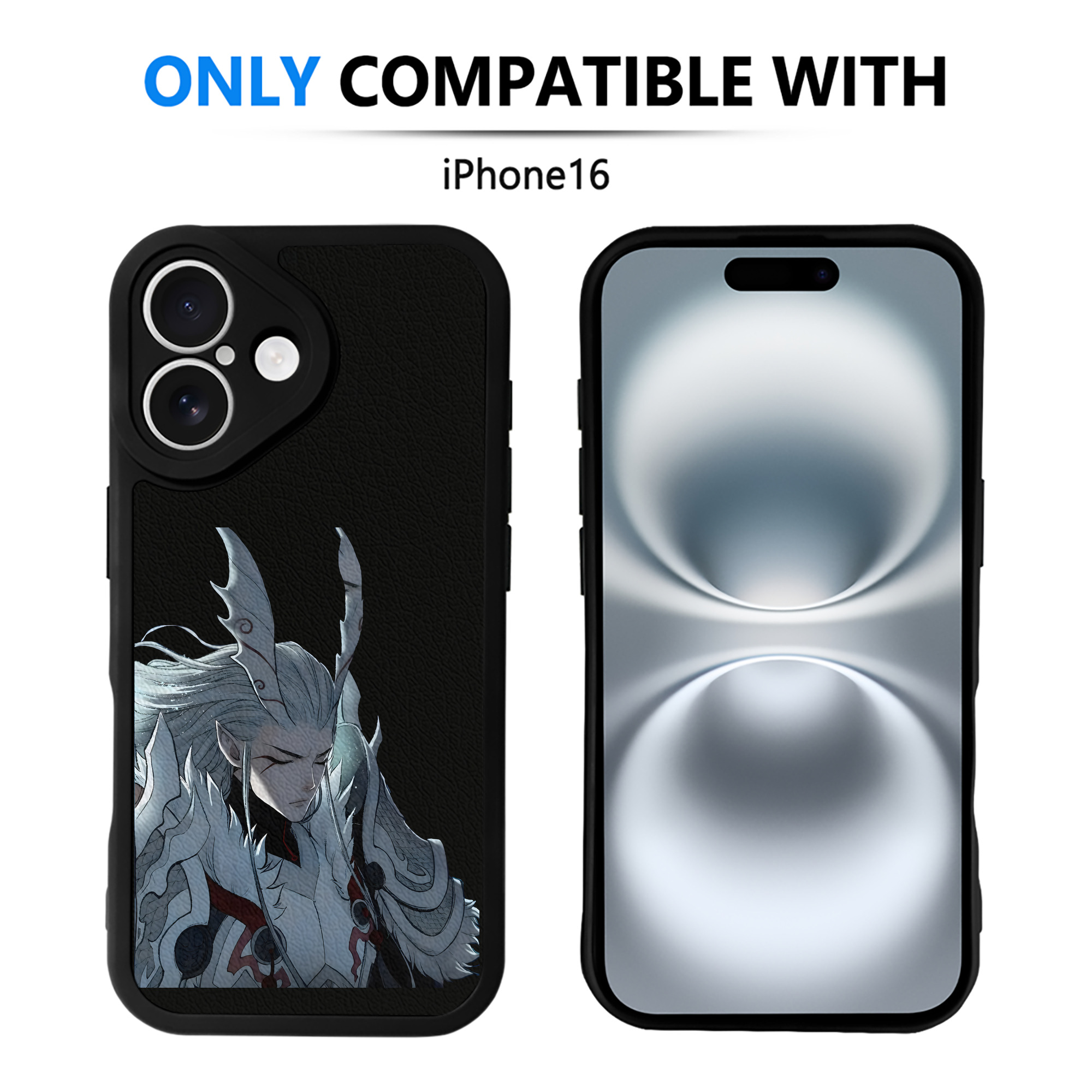 （画像用） Ne Zha 2 ナタ 魔童の大暴れ 【iPhone 16シリーズ対応】シリコンスマホケース（レザー調） 材質：シリコン